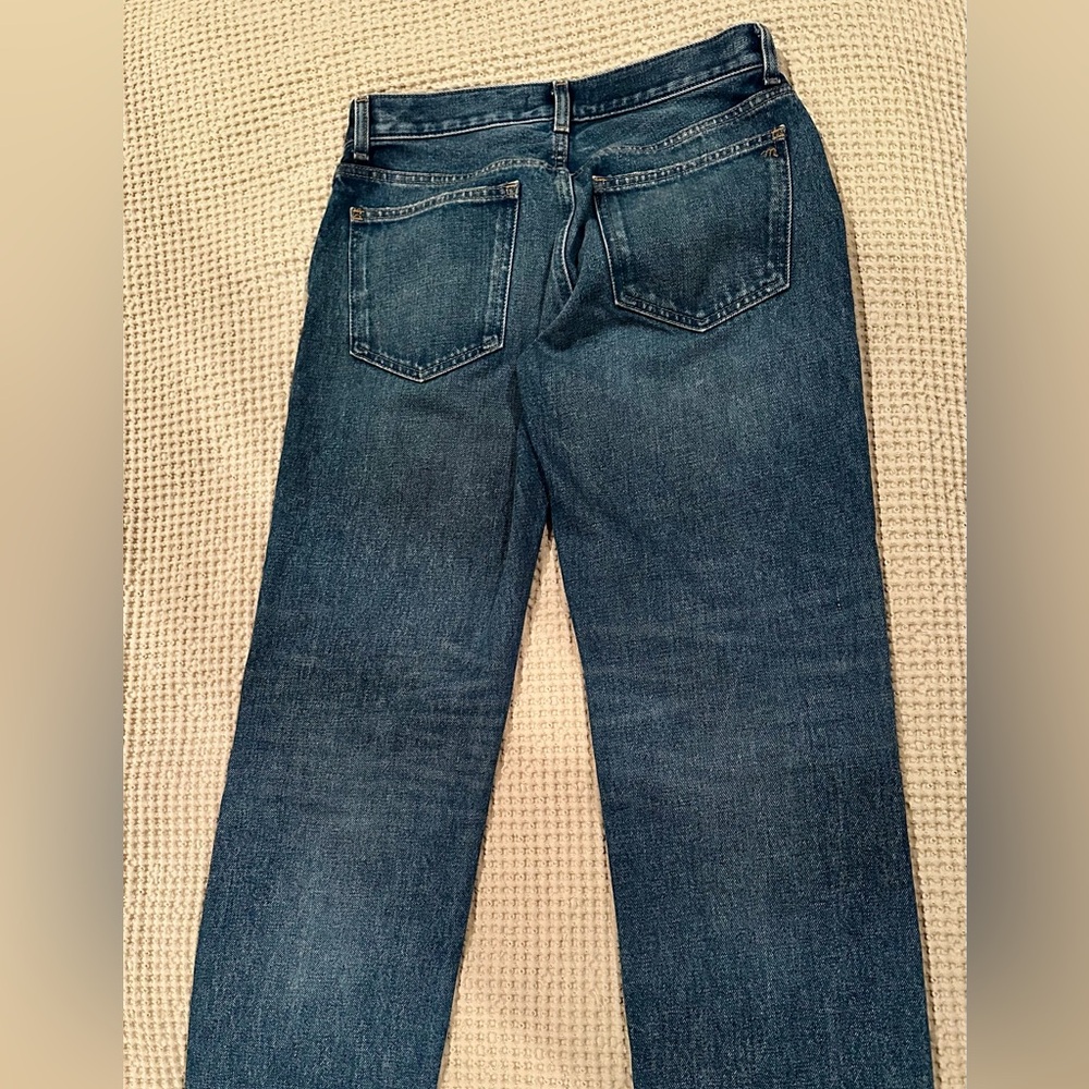 Madewell Dark Blue Straight Leg Jeans - Picture 3 of 4